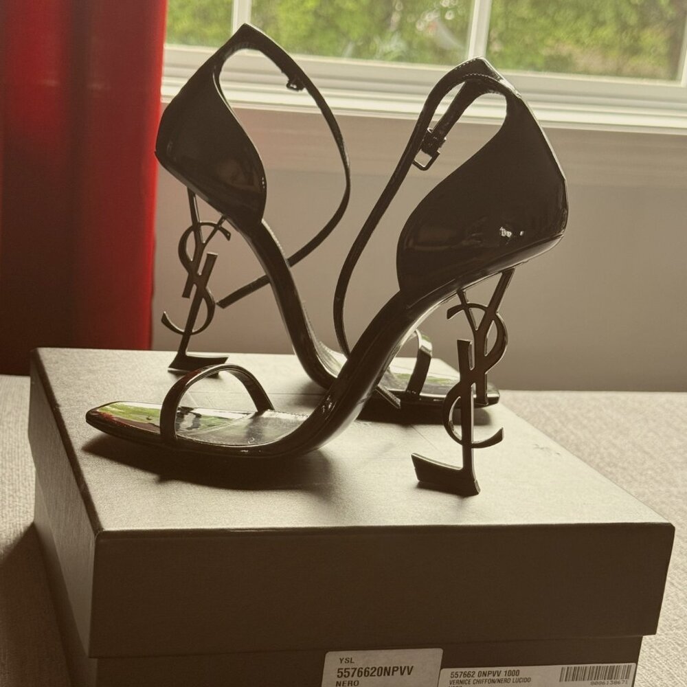 YSL sandal with logo heel